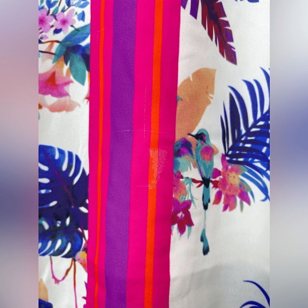 Hatley Tropical Floral Sleeveless Shift Dress XS White Pink Blue Resort Beach - Picture 8 of 11